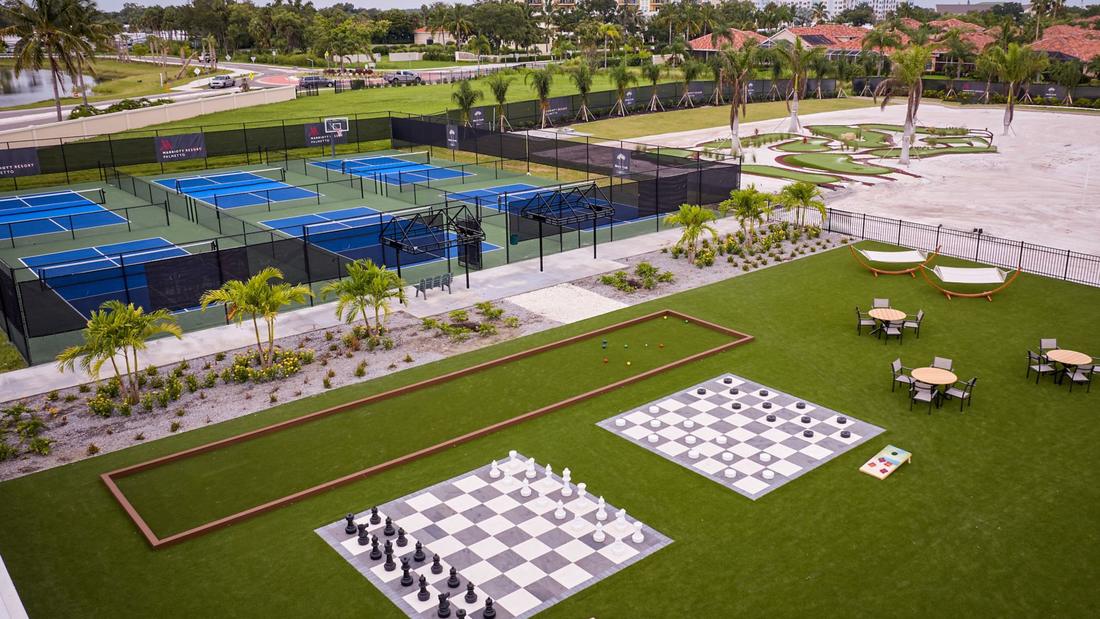 Courts, lawn games and the resort grounds